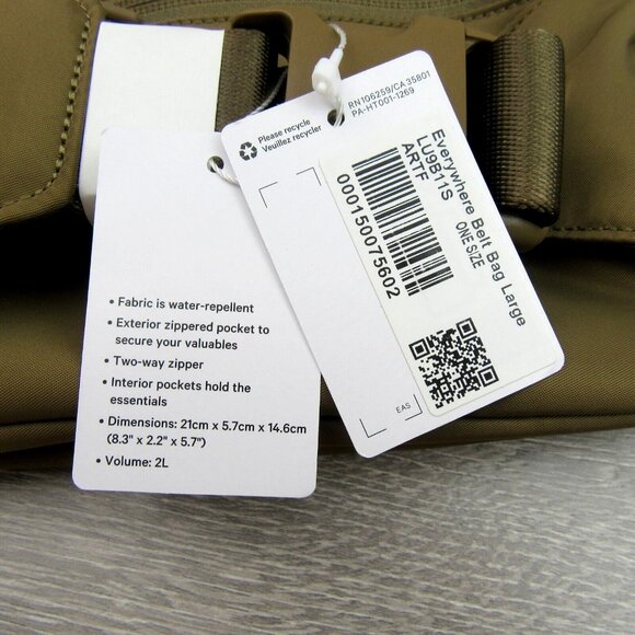 Lululemon Everywhere Belt Bag Large Artifact (2L) Travel Vacation NEW - Picture 14 of 15